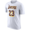 NIKE LA Lakers LeBron James NBA T-Shirt Herren 108 - white/james lebron 23 XS