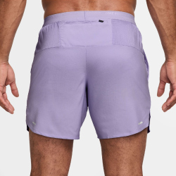 NIKE Stride Dri-FIT 7" Brief-Lined Laufshorts Herren 515 - hydrangeas/black/reflective silv S