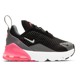 NIKE Air Max 270 Baby-Sneaker 020 - black/metallic silver-smoke grey 23.5