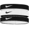 3er Pack NIKE Flex Classic Wide Haarbänder 036 - black/white/black