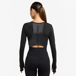 NIKE Pro Dri-FIT Cropped langarm Trainingsshirt Damen