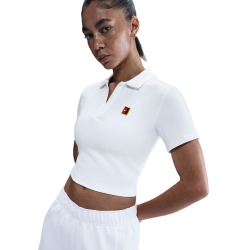 NIKE Court Cropped Poloshirt Damen