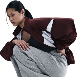 NIKE Sportswear Phoenix Fleece High-Waist Jogginghose Damen 063 - dk grey heather/sail L