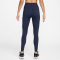 NIKE One High-Waist Leggings Damen 410 - midnight navy/white S