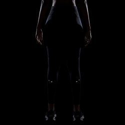 NIKE Dri-FIT Tempo High-Waist 7/8-Leggings Damen 010 - black/reflective silv XS