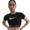 NIKE Pro Dri-FIT kurzarm Trainingsshirt Damen 010 - black/white/white L