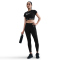 NIKE Pro Dri-FIT kurzarm Trainingsshirt Damen 010 - black/white/white L