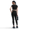 NIKE Pro Dri-FIT kurzarm Trainingsshirt Damen 010 - black/white/white L