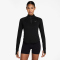 NIKE Tempo Dri-FIT 1/2-Zip Laufshirt Damen 010 - black/reflective silv M
