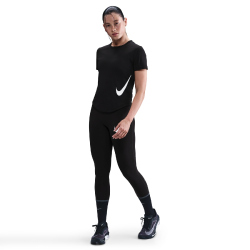NIKE Tempo Swoosh Dri-FIT kurzarm Laufshirt Damen 010 - black/white S