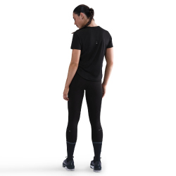 NIKE Tempo Swoosh Dri-FIT kurzarm Laufshirt Damen 010 - black/white S