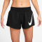 NIKE One Swoosh Dri-FIT Mid-Waist 3" Brief-Lined Laufshorts Damen 010 - black/white S