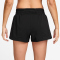NIKE One Swoosh Dri-FIT Mid-Waist 3" Brief-Lined Laufshorts Damen 010 - black/white S