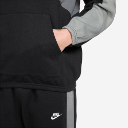 NIKE Club Fleece Kapuzen-Trainingsanzug Herren 010 - black/lt smoke grey/smoke grey/white XS