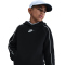 NIKE Sportswear Club Fleece Kapuzen-Trainingsanzug Kinder 010 - black/black/white/white XS (122-128 cm)