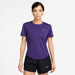 NIKE Tempo Dri-FIT kurzarm Laufshirt Damen 547 - court purple/reflective silv M