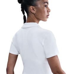 NIKE Court Cropped Poloshirt Damen 100 - white S