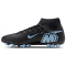 NIKE Mercurial Superfly 10 Academy AG Fußballschuhe Herren 001 - black/ice blue 38.5