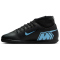NIKE Jr. Mercurial Superfly 10 Club IC Fußballschuhe Kinder 001 - black/ice blue 32