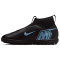 NIKE Jr. Mercurial Superfly 10 Academy TF Multinocken-Fußballschuhe Kinder 001 - black/ice blue 36.5