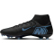NIKE Mercurial Superfly 10 Academy FG/MG Fußballschuhe Herren 001 - black/ice blue 36