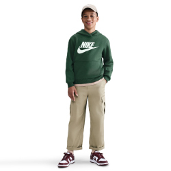 NIKE Sportswear Club Fleece Hoodie Kinder 323 - fir/white XL (158-170 cm)