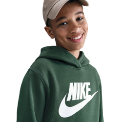 NIKE Sportswear Club Fleece Hoodie Kinder 323 - fir/white XL (158-170 cm)