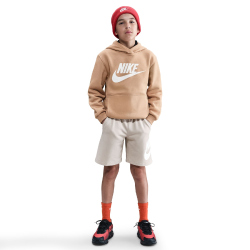 NIKE Sportswear Club Fleece Hoodie Kinder 200 - hemp/white L (147-158 cm)