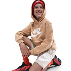 NIKE Sportswear Club Fleece Hoodie Kinder 200 - hemp/white XL (158-170 cm)