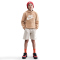 NIKE Sportswear Club Fleece Hoodie Kinder 200 - hemp/white XL (158-170 cm)