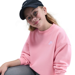 NIKE Sportswear Club Fleece Oversized Sweatshirt Kinder 690 - med soft pink/med soft pink/white XL (158-170 cm)