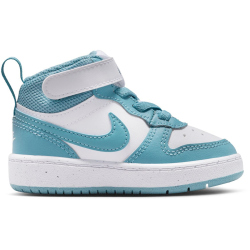NIKE Court Borough Mid 2 Baby-Sneaker 129 - white/denim turq 17