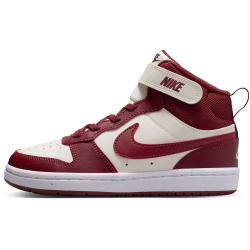 NIKE Court Borough Mid 2 Sneaker Kinder 013 - soft pearl/dark team red 28.5