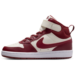 NIKE Court Borough Mid 2 Sneaker Kinder 013 - soft pearl/dark team red 28.5