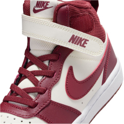 NIKE Court Borough Mid 2 Sneaker Kinder 013 - soft pearl/dark team red 28.5