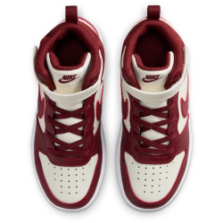NIKE Court Borough Mid 2 Sneaker Kinder 013 - soft pearl/dark team red 28.5