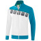 erima 5-C Präsentationsjacke white/oriental blue/colonial blue S