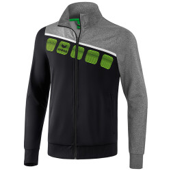 erima 5-C Polyesterjacke black/greymelange/white M