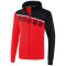 erima 5-C Trainingsjacke mit Kapuze red/black/white S