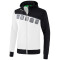 erima 5-C Trainingsjacke mit Kapuze white/black/dark grey 164