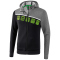 erima 5-C Trainingsjacke mit Kapuze black/greymelange/white S