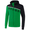erima 5-C Trainingsjacke mit Kapuze smaragd/black/white S