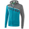 erima 5-C Trainingsjacke mit Kapuze oriental blue mel./grey mel./white S