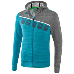 erima 5-C Trainingsjacke mit Kapuze oriental blue...