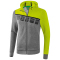 erima 5-C Trainingsjacke mit Kapuze grey melange/lime pop/black S