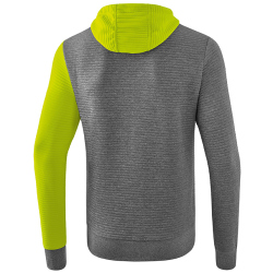 erima 5-C Trainingsjacke mit Kapuze grey melange/lime...