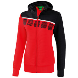 erima 5-C Trainingsjacke mit Kapuze Damen red/black/white 44