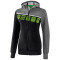 erima 5-C Trainingsjacke mit Kapuze Damen black/greymelange/white 36