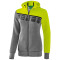 erima 5-C Trainingsjacke mit Kapuze Damen grey melange/lime pop/black 34
