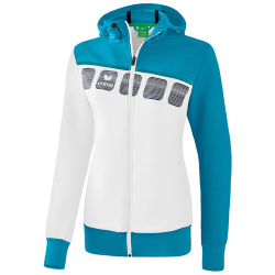 erima 5-C Trainingsjacke mit Kapuze Damen white/oriental...